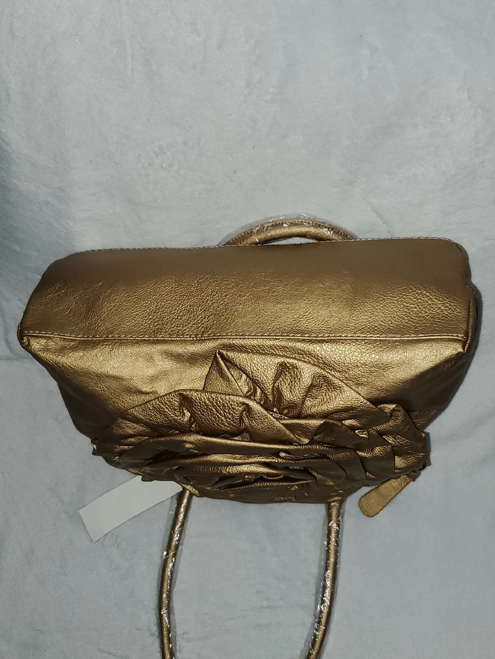 NWT Grammercy Designs By James Kerr Metallic Gold Rose Shoulder Bag